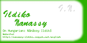 ildiko nanassy business card